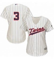 Womens Majestic Minnesota Twins 3 Harmon Killebrew Authentic Cream Alternate Cool Base MLB Jersey