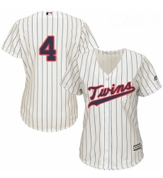 Womens Majestic Minnesota Twins 4 Paul Molitor Replica Cream Alternate Cool Base MLB Jersey