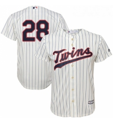 Youth Majestic Minnesota Twins 28 Bert Blyleven Authentic Cream Alternate Cool Base MLB Jersey