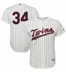 Youth Majestic Minnesota Twins 34 Kirby Puckett Authentic Cream Alternate Cool Base MLB Jersey