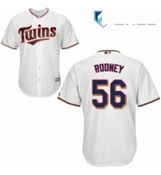 Youth Majestic Minnesota Twins 56 Fernando Rodney Authentic White Home Cool Base MLB Jersey 