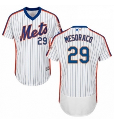 Mens Majestic New York Mets 29 Devin Mesoraco White Alternate Flex Base Authentic Collection MLB Jersey