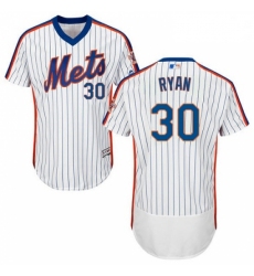 Mens Majestic New York Mets 30 Nolan Ryan White Alternate Flex Base Authentic Collection MLB Jersey