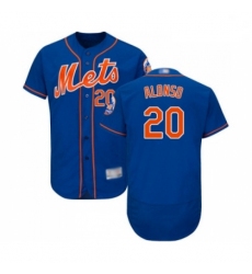 Mens New York Mets 20 Pete Alonso Royal Blue Alternate Flex Base Authentic Collection Baseball Jersey