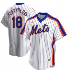 Mets 18 Darryl Strawberry White 2020 Nike Cool Base Jersey