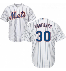 Youth Majestic New York Mets 30 Michael Conforto Authentic White Home Cool Base MLB Jersey