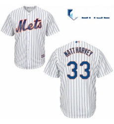 Youth Majestic New York Mets 33 Matt Harvey Replica White Home Cool Base MLB Jersey