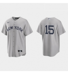 Men New York Yankees 15 Thurman Munson Men Nike Gray 2021 Field of Dreams Game MLB Jersey