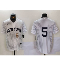 Men New York Yankees 5 Joe DiMaggio White Cool Base Stitched Baseball Jersey