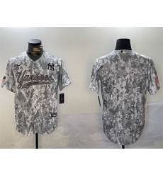 Men New York Yankees Blank 2024 Arctic Camo Stitched Baseball Jersey