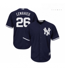 Mens New York Yankees 26 DJ LeMahieu Replica Navy Blue Alternate Baseball Jersey 