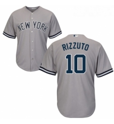 Youth Majestic New York Yankees 10 Phil Rizzuto Replica Grey Road MLB Jersey