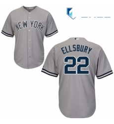 Youth Majestic New York Yankees 22 Jacoby Ellsbury Replica Grey Road MLB Jersey