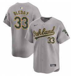 Men Oakland Athletics 33 JJ Bleday Grey 2024 Away Limited Stitched Jersey