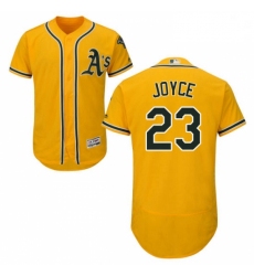 Mens Majestic Oakland Athletics 23 Matt Joyce Gold Flexbase Authentic Collection MLB Jersey