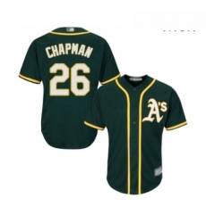 Mens Oakland Athletics 26 Matt Chapman Replica Green Alternate 1 Cool Base Baseball Jersey 