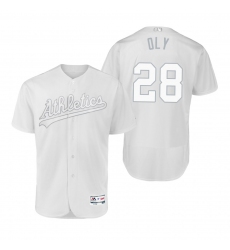 Oakland Athletics Matt Olson Oly White 2019 Players Weekend MLB Jersey