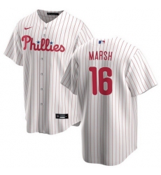 Men Philadelphia Phillies 25 Matt Strahm White Cool Base Stitched Baseball Jersey