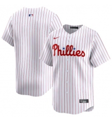 Men Philadelphia Phillies Blank White Home Limited Stitched Jersey