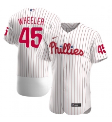 Phillies 45 Zack Wheeler White Nike 2020 Flexbase Jersey