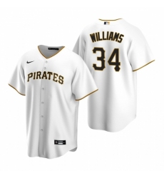 Mens Nike Pittsburgh Pirates 34 Trevor Williams White Home Stitched Baseball Jersey