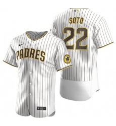 Men San Diego Padres 22 Juan Soto White Flex Base Stitched Baseball Jersey