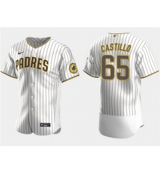 Men San Diego Padres 65 Jos E9 Castillo White Flex Base Stitched Baseball Jersey