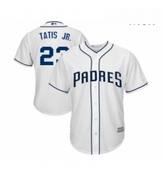 Mens San Diego Padres 23 Fernando Tatis Jr Replica White Home Cool Base Baseball Jersey 