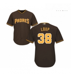 Mens San Diego Padres 38 Aaron Loup Replica Brown Alternate Cool Base Baseball Jersey 