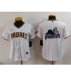 Women San Diego Padres Big Logo Cool Base Stitched Baseball Jersey 9