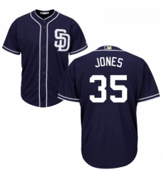 Youth Majestic San Diego Padres 35 Randy Jones Authentic Navy Blue Alternate 1 Cool Base MLB Jersey