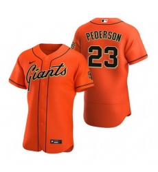 Men San Francisco Giants 23 Joc Pederson Orange Flex Base Stitched jersey