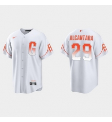 Men San Francisco Giants 29 Arismendy Alcantara Men 2021 City Connect White Fan Version Jersey