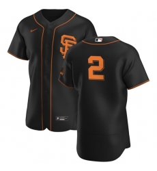 San Francisco Giants 2 Daniel Robertson Men Nike Black Alternate 2020 Authentic Player MLB Jersey