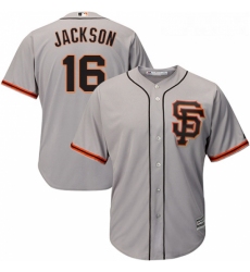 Youth Majestic San Francisco Giants 16 Austin Jackson Authentic Grey Road 2 Cool Base MLB Jersey 