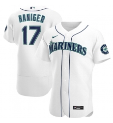 Men Seattle Mariners 17 Mitch Haniger Men Nike White Home 2020 Flex Base Player MLB Jersey