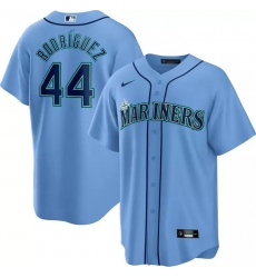 Men Seattle Mariners 44 Julio Rodr EDguez Blue Cool Base Stitched Baseball Jersey