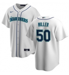 Men Seattle Mariners 50 Edgar Martinez White Cool Base Stitched Jersey