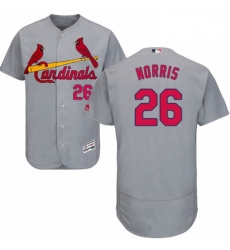 Mens Majestic St Louis Cardinals 26 Bud Norris Grey Road Flex Base Authentic Collection MLB Jersey