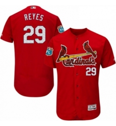 Mens Majestic St Louis Cardinals 29 lex Reyes Red Alternate Flex Base Authentic Collection MLB Jersey