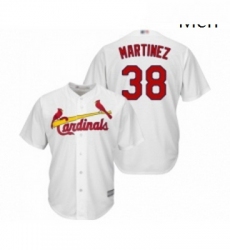 Mens St Louis Cardinals 38 Jose Martinez Replica White Home Cool Base Baseball Jersey 