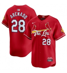 Youth St  Louis Cardinals 28 Nolan Arenado Red 2024 City Connect Limited Stitched Baseball Jersey