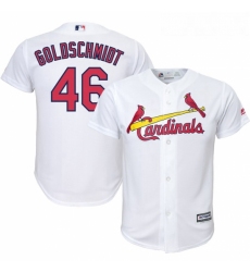 Youth St Louis Cardinals 46 Paul Goldschmidt Majestic White Replica Player Jersey