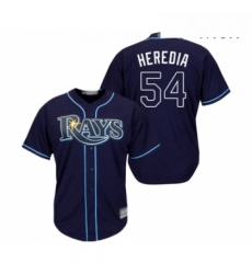 Mens Tampa Bay Rays 54 Guillermo Heredia Replica Navy Blue Alternate Cool Base Baseball Jersey 