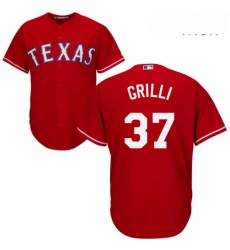 Mens Majestic Texas Rangers 37 Jason Grilli Replica Red Alternate Cool Base MLB Jersey 