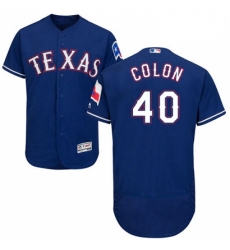 Mens Majestic Texas Rangers 40 Bartolo Colon Royal Blue Alternate Flex Base Authentic Collection MLB Jersey