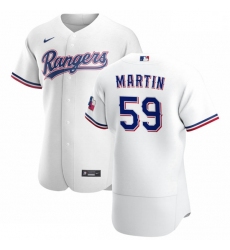 Texas Rangers 59 Brett Martin Men Nike White Home 2020 Authentic Player MLB Jersey