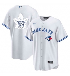 Men Toronto Blue Jays  26 Leafs White Cool Base Stitched Jersey