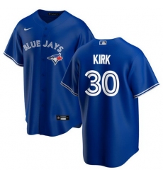 Men Toronto Blue Jays 30 Alejandro Kirk Royal Cool Base Stitched Jersey