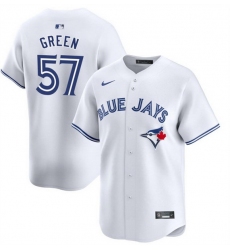 Men Toronto Blue Jays 57 Chad Green White Cool Base Stitched Jersey